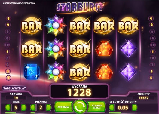 Casumo casino z darmowymi spinami na starburst